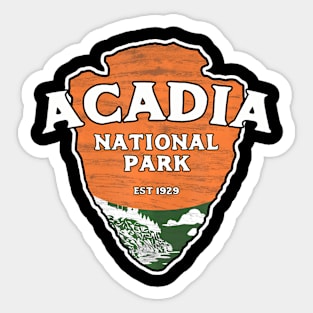 Acadia National Park Arrowhead Sign Sticker